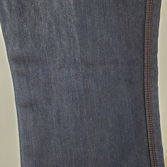 Express Jeans 12 Stella Bootleg Vintage Denim Metallic Sheen Embroidered Bootcut - Picture 8 of 12